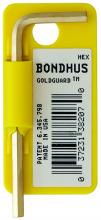 Bondhus 38204 - 5/64" GoldGuard Plated Hex L-wrench - Short    Tagged/Barcoded