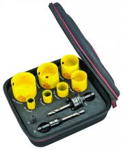 LS Starrett KFC07031-N - FCH Plumbers Kit w/ 7 Hole Saws and 3 Accessories