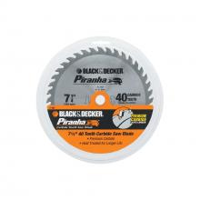 BLACK AND DECKER 77-757 - STANLEY Piranha 7-1/4-Inch 40 Tooth Atb Thin Kerf Fine Finishing Saw Blade With 5/8-Inch And Diamond