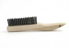 Brush Research Manufacturing B46S - B46S Shoe Handle Scratch Brush, .006SS, 4X16, 1" Trim, 10" OAL