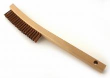 Brush Research Manufacturing B840 - B840 Curved Handle Scratch Brush, Bronze Fill, 3X19,1.187" Trim, 13.75" OAL