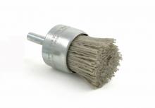 Brush Research Manufacturing BNS4AY180AO - BRM BNS4AY180AO Abrasive End Brush, 0.500" Brush Diameter, 2.50" OAL, 180 Grit, Aluminum Oxi