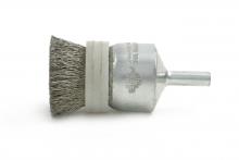 Brush Research Manufacturing BNS10ST10 - BRM BNS10ST10 Solid Banded End Brush, 1" Dia., .010SS, .875" Trim Length, .250" Shank Di